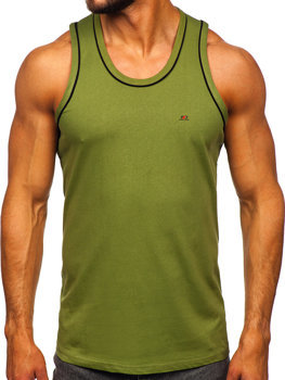 Zelené pánske tank top tričko boxerského strihu Bolf 14276