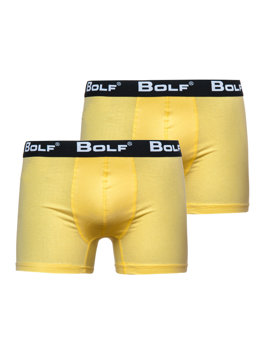 Žlté neónové pánske boxerky Bolf 0953-2P 2 PACK